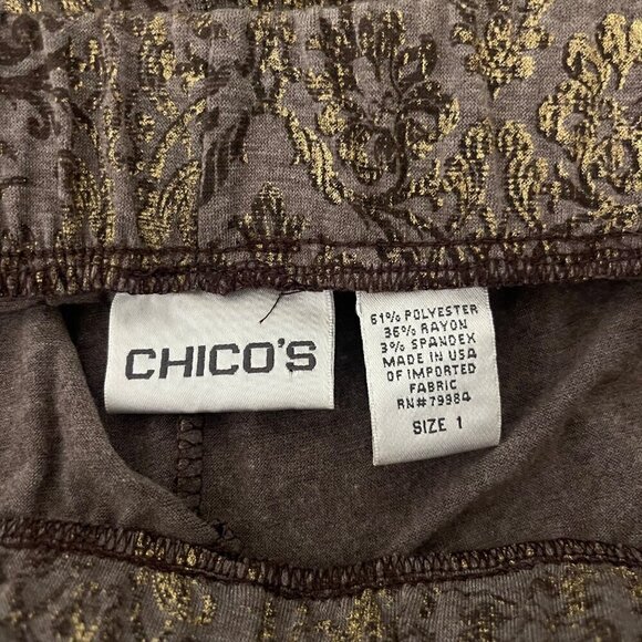 Chico's Womens Pull On Maxi Skirt Sz 1 Stretch Festival Boho Western Minimalist - Picture 4 of 5